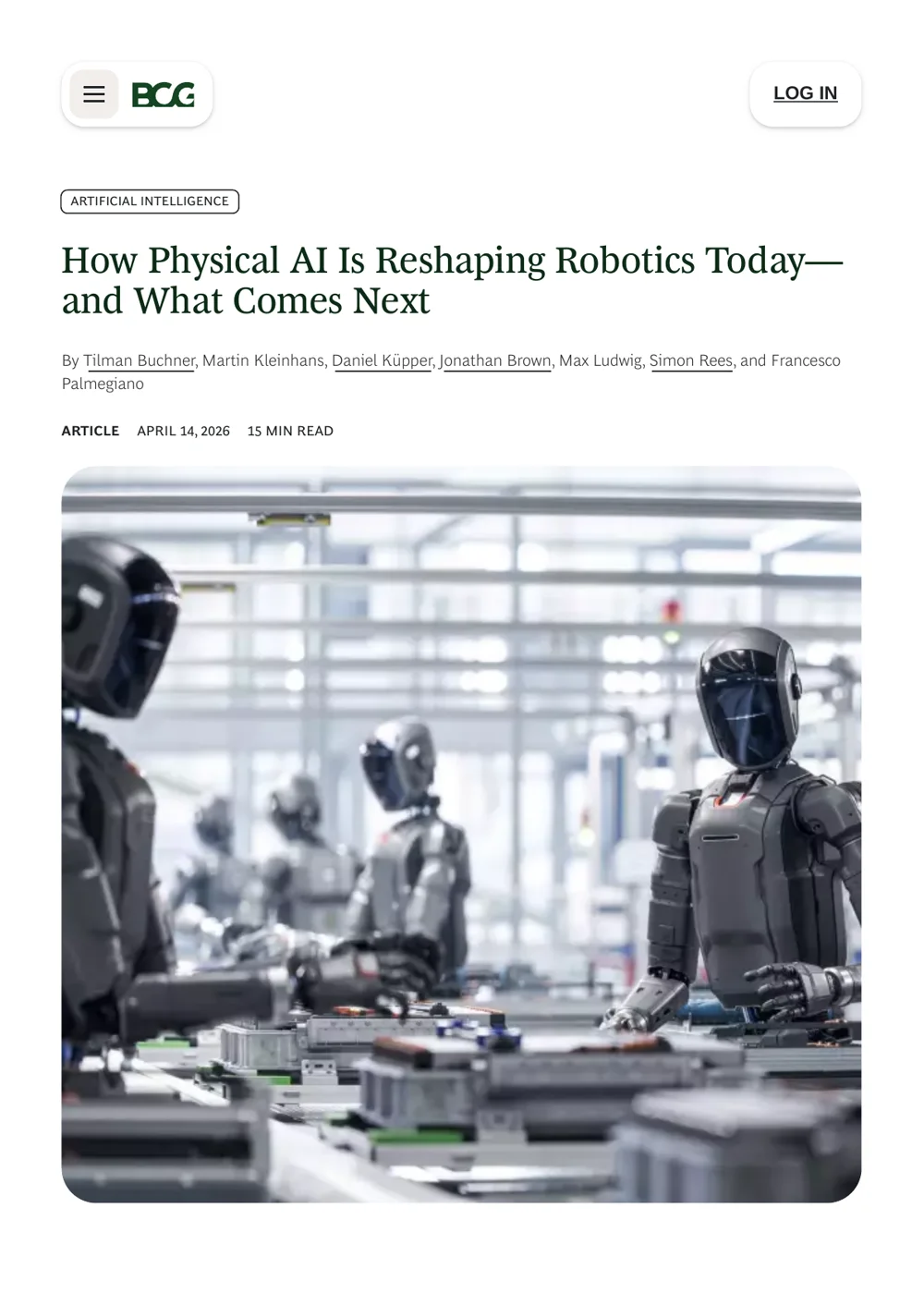 How Physical AI Is Reshaping Robotics Today—and What Comes Next report cover