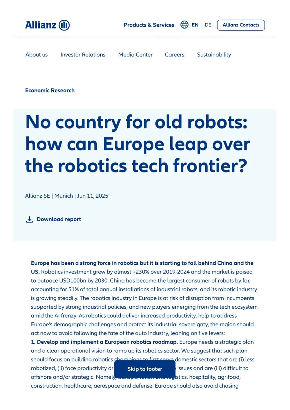 No Country for Old Robots report cover